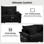 5-Sitzer Modulares Schlafsofa-Set, Wandelbares L-förmiges Sofa für das Wohnzimmer