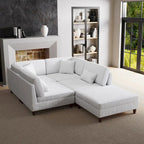 Modulares Cord-Sofa-Set mit Ottoman