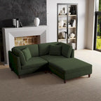 Modulares Cord-Sofa-Set mit Ottoman