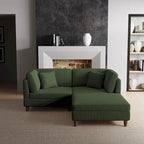 Modulares Cord-Sofa-Set mit Ottoman