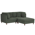 Modulares Cord-Sofa-Set mit Ottoman