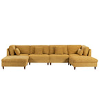 Modulares Cord-Sofa-Set mit Ottoman