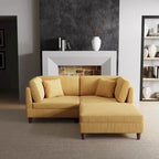 Modulares Cord-Sofa-Set mit Ottoman