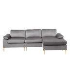 Shannon Samt Ecksofa mit Recamiere