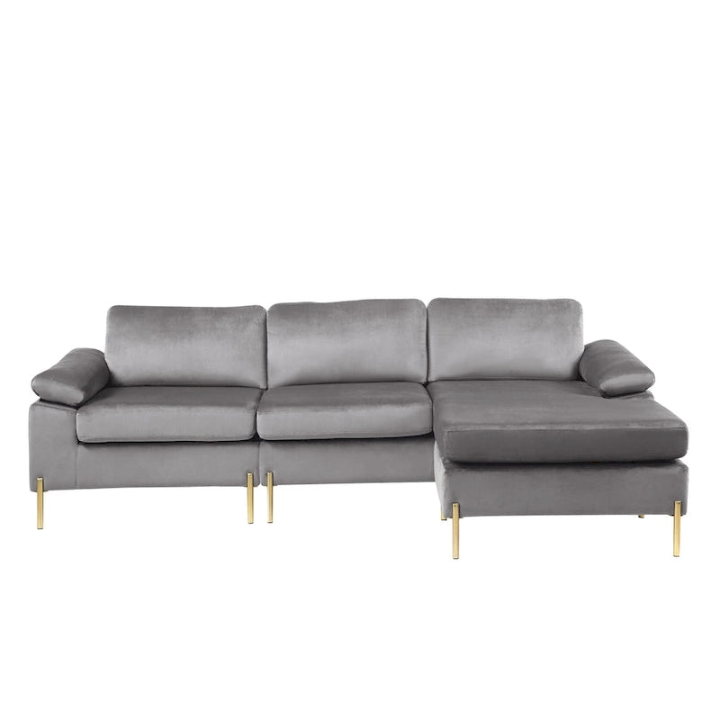 Shannon Samt Ecksofa mit Recamiere