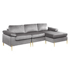 Shannon Samt Ecksofa mit Recamiere