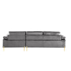 Shannon Samt Ecksofa mit Recamiere