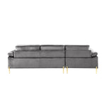 Shannon Samt Ecksofa mit Recamiere