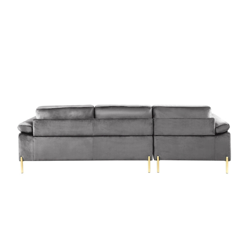 Shannon Samt Ecksofa mit Recamiere
