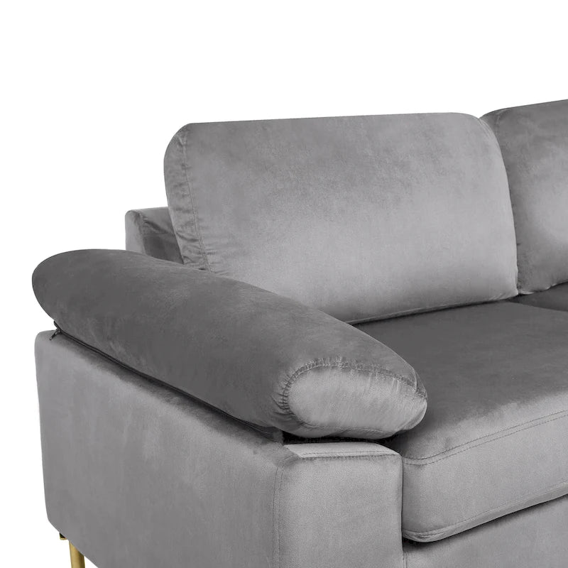 Shannon Samt Ecksofa mit Recamiere