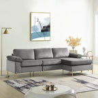 Shannon Samt Ecksofa mit Recamiere