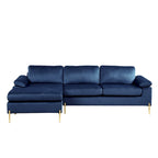 Shannon Samt Ecksofa mit Recamiere