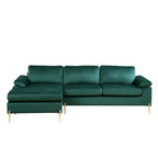 Shannon Samt Ecksofa mit Recamiere