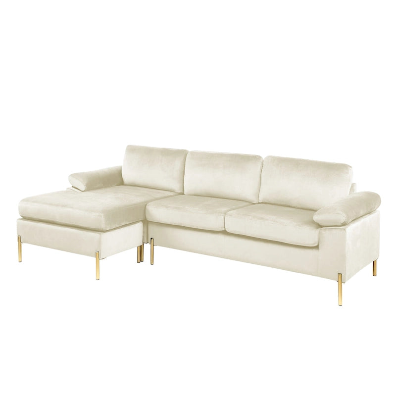 Shannon Samt Ecksofa mit Recamiere