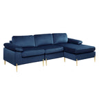 Shannon Samt Ecksofa mit Recamiere
