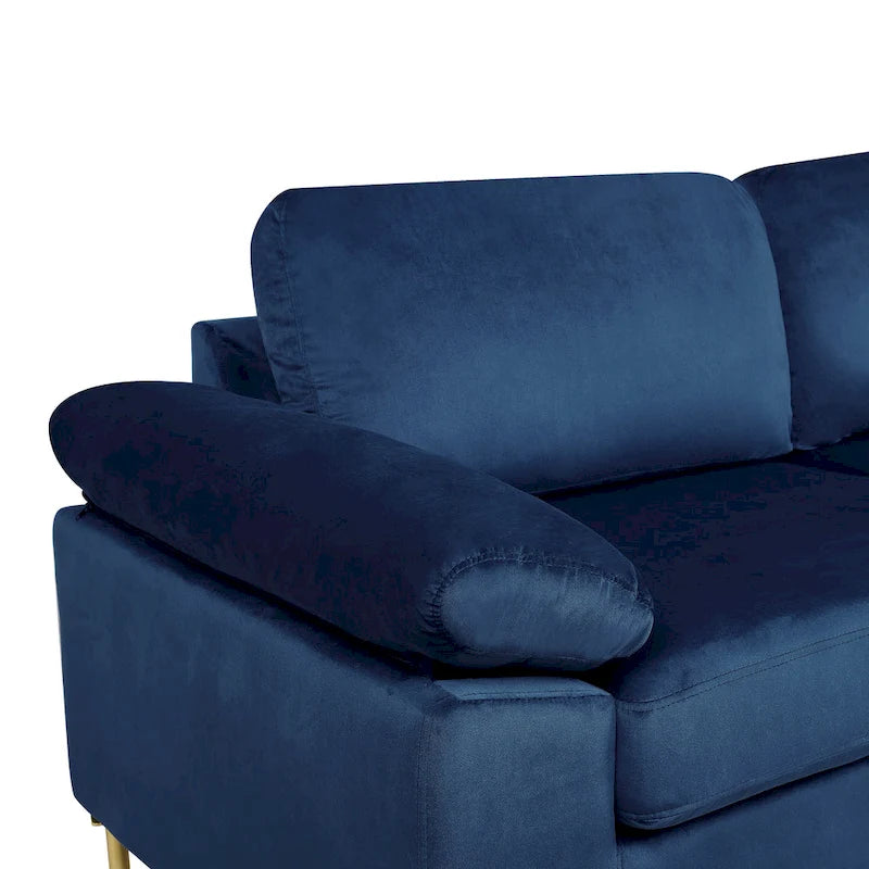 Shannon Samt Ecksofa mit Recamiere