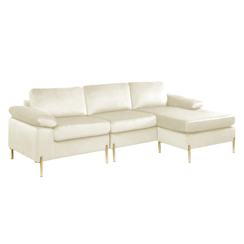 Shannon Samt Ecksofa mit Recamiere