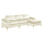 Shannon Samt Ecksofa mit Recamiere