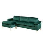 Shannon Samt Ecksofa mit Recamiere