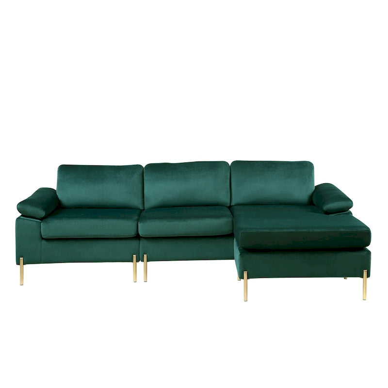 Shannon Samt Ecksofa mit Recamiere