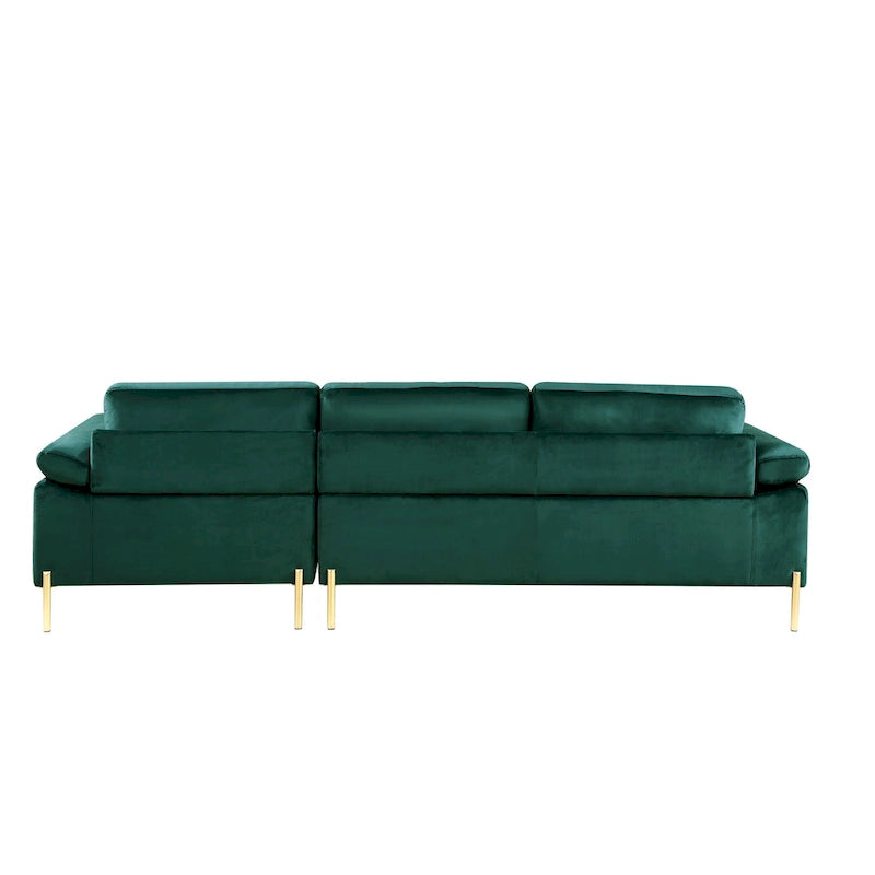 Shannon Samt Ecksofa mit Recamiere
