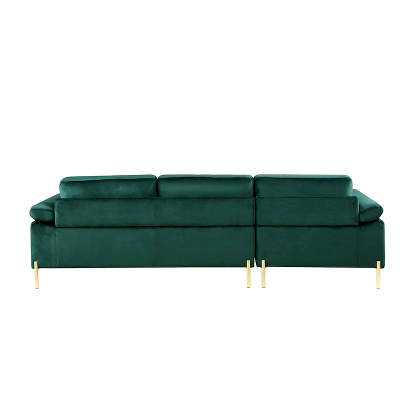 Shannon Samt Ecksofa mit Recamiere