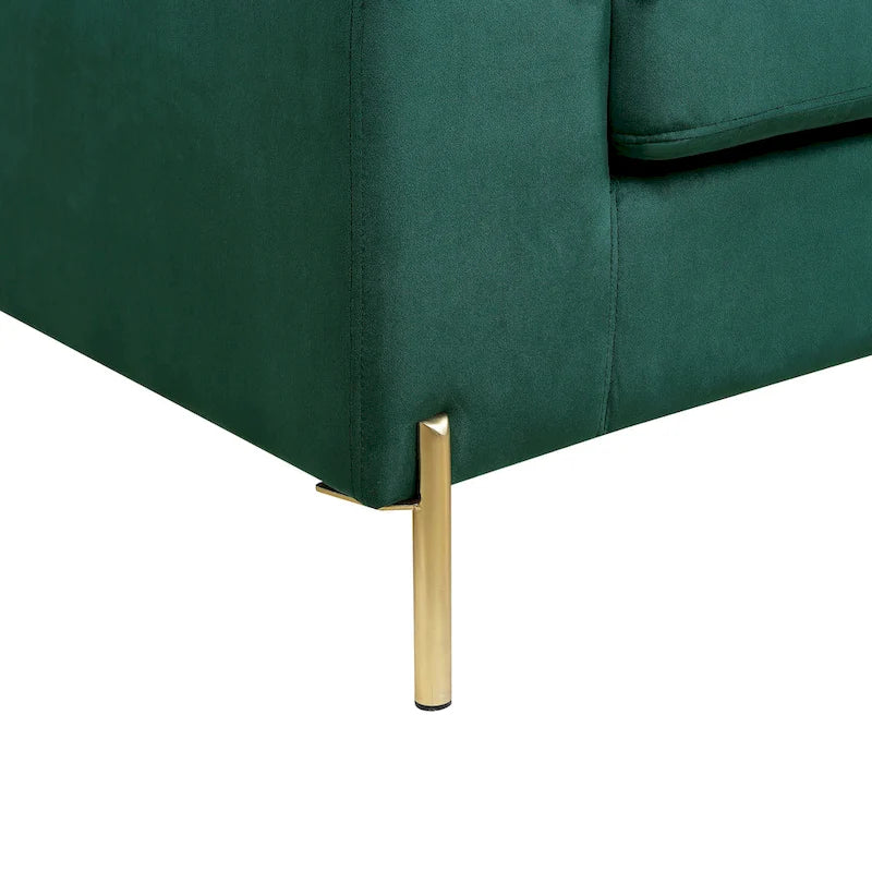 Shannon Samt Ecksofa mit Recamiere