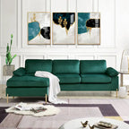 Shannon Samt Ecksofa mit Recamiere