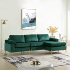 Shannon Samt Ecksofa mit Recamiere