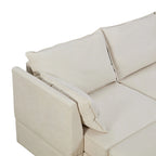 Modernes modulares U-förmiges Ecksofa, umwandelbares Schlafsofa mit beidseitig montierbarer Récamiere
