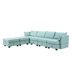 Modernes modulares U-förmiges Ecksofa, umwandelbares Schlafsofa mit beidseitig montierbarer Récamiere