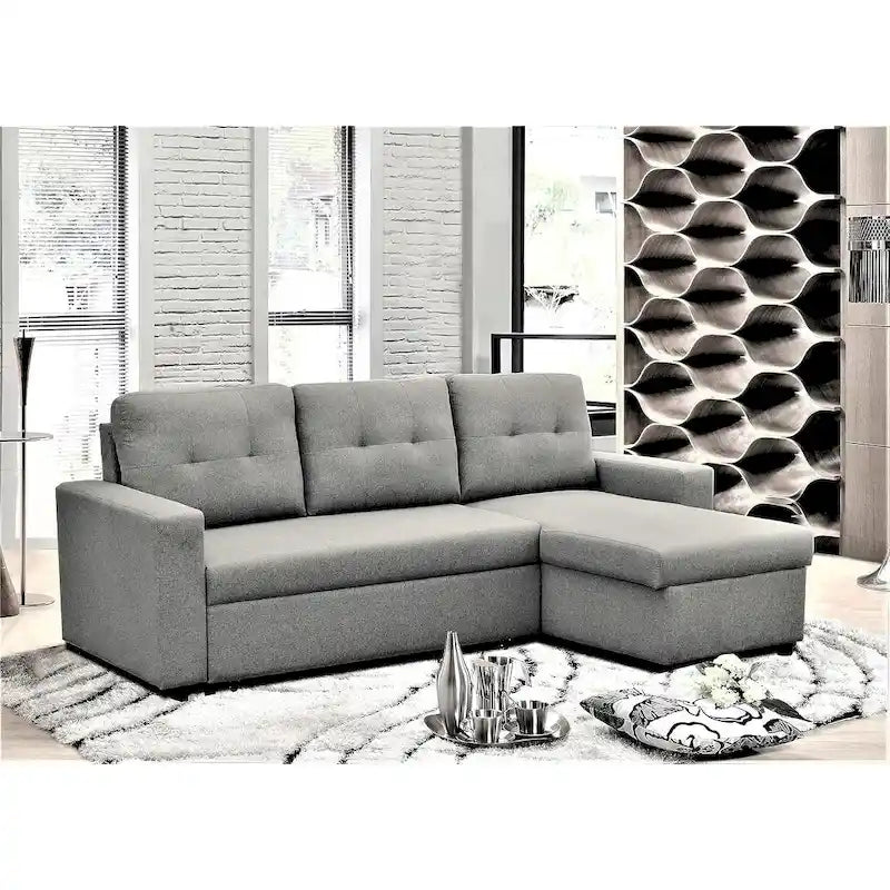 US Pride Furniture 79.92 Zoll wandelbares L-förmiges Schlafsofa Elegante Apartmentmöbel