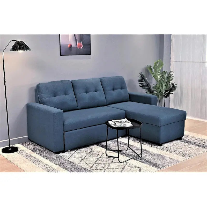US Pride Furniture 79.92 Zoll wandelbares L-förmiges Schlafsofa Elegante Apartmentmöbel