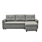US Pride Furniture 79.92 Zoll wandelbares L-förmiges Schlafsofa Elegante Apartmentmöbel