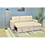 US Pride Furniture 79.92 Zoll wandelbares L-förmiges Schlafsofa Elegante Apartmentmöbel