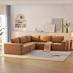 Modulares L-förmiges Ecksofa, Luxuriöses Boden-Couch-Set, Polstermöbel für den Innenbereich, Schaumstoffgefülltes Schlafsofa