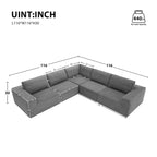 Modulares L-förmiges Ecksofa, Luxuriöses Boden-Couch-Set, Polstermöbel für den Innenbereich, Schaumstoffgefülltes Schlafsofa