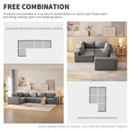 Modulares L-förmiges Ecksofa, Luxuriöses Boden-Couch-Set, Polstermöbel für den Innenbereich, Schaumstoffgefülltes Schlafsofa