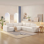 Modulares L-förmiges Ecksofa, Luxuriöses Boden-Couch-Set, Polstermöbel für den Innenbereich, Schaumstoffgefülltes Schlafsofa