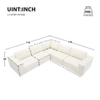 Modulares L-förmiges Ecksofa, Luxuriöses Boden-Couch-Set, Polstermöbel für den Innenbereich, Schaumstoffgefülltes Schlafsofa