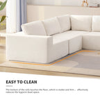 Modulares L-förmiges Ecksofa, Luxuriöses Boden-Couch-Set, Polstermöbel für den Innenbereich, Schaumstoffgefülltes Schlafsofa