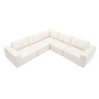 Modulares L-förmiges Ecksofa, Luxuriöses Boden-Couch-Set, Polstermöbel für den Innenbereich, Schaumstoffgefülltes Schlafsofa