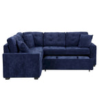 82,6 Zoll L-förmiges Auszieh-Schlafsofa mit Rollen, USB-Anschlüssen, Steckdosen - 82,6B x 82,6T x 33H