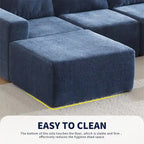 Modulares U-förmiges Sektionssofa, Luxuriöses Chenille-Bodencouch-Set