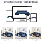 Modulares U-förmiges Sektionssofa, Luxuriöses Chenille-Bodencouch-Set