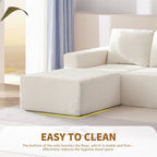 Modulares U-förmiges Sektionssofa, Luxuriöses Chenille-Bodencouch-Set
