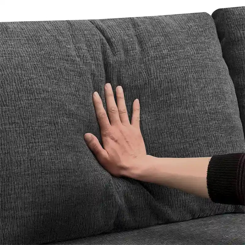 Modulares U-förmiges Sektionssofa, Luxuriöses Chenille-Bodencouch-Set