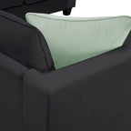 112 Zoll L-förmiges modulares 7-Sitzer-Sofa mit Ottomane und drei Kissen - 112B x 87T x 33H
