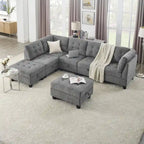 DIY Kombinierbares modulares Ecksofa, Grau