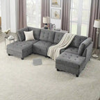 DIY Kombinierbares modulares Ecksofa, Grau
